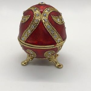 Egg shaped trinket box